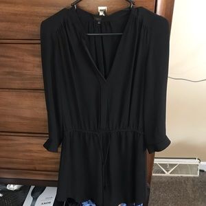 Babaton Black Silk Mini Dress